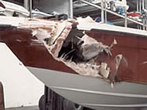 Bow Fiberglass Repair